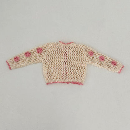 Toddler F25 Crochet Cardigan (2 - 7y) - Ivory kids outfit