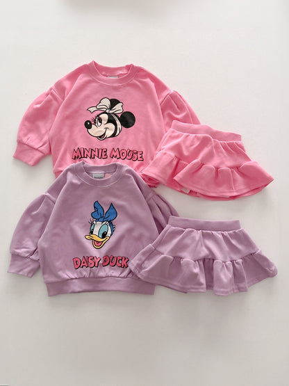 Toddler F25 Disney Puff Long Sleeve Sweatshirt and Skort Set (1 - 6y) - 2 Colors kids outfit