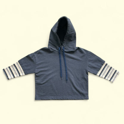 Toddler F25 Double Layer Hoodie (3 - 7y) - Navy kids outfit