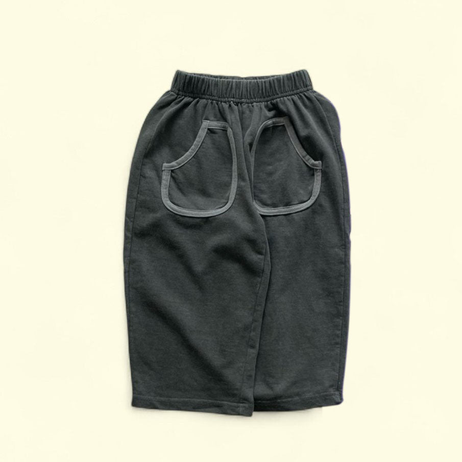 Toddler F25 Double Pocket Wide Sweat Pants (3 - 7y) - Charcoal kids outfit