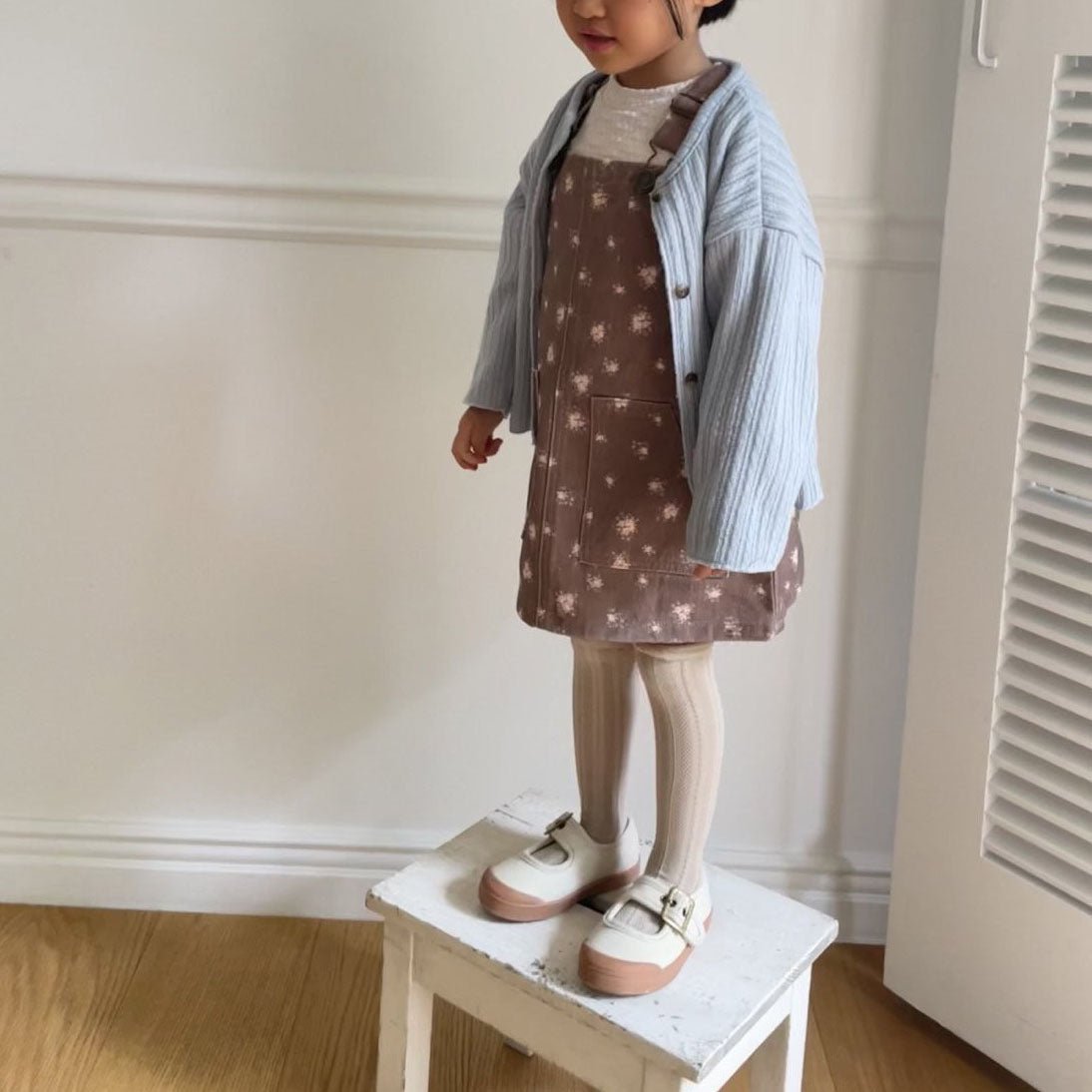 Toddler F25 Floral Skirtalls (1 - 7y) - Brown kids outfit