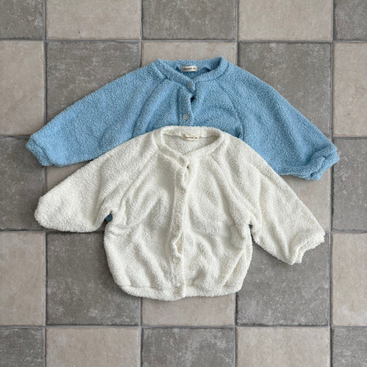 Toddler F25 Fuzzy Long Sleeve Cardigan (1 - 7y) - 2 Colors kids outfit