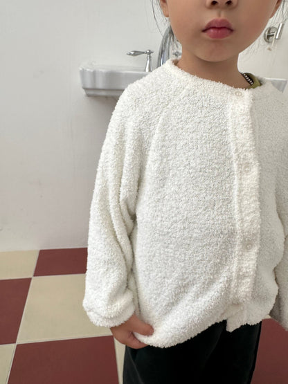 Toddler F25 Fuzzy Long Sleeve Cardigan (1 - 7y) - 2 Colors kids outfit