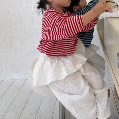 Toddler F25 Gauzed Cotton Skirted Jogger Pants(1 - 7y) - Ivory kids outfit