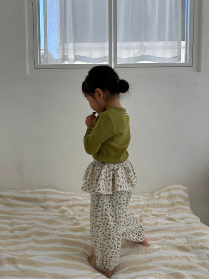 Toddler F25 Gauzed Cotton Skirted Jogger Pants(1 - 7y) - Ivory kids outfit