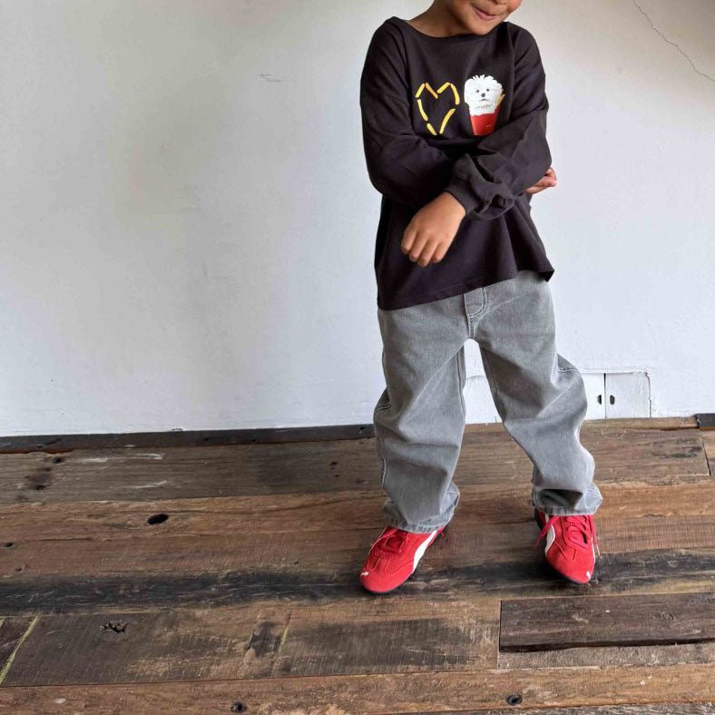 Toddler F25 Gray Denim Pants (3 - 7y) - Gray kids outfit
