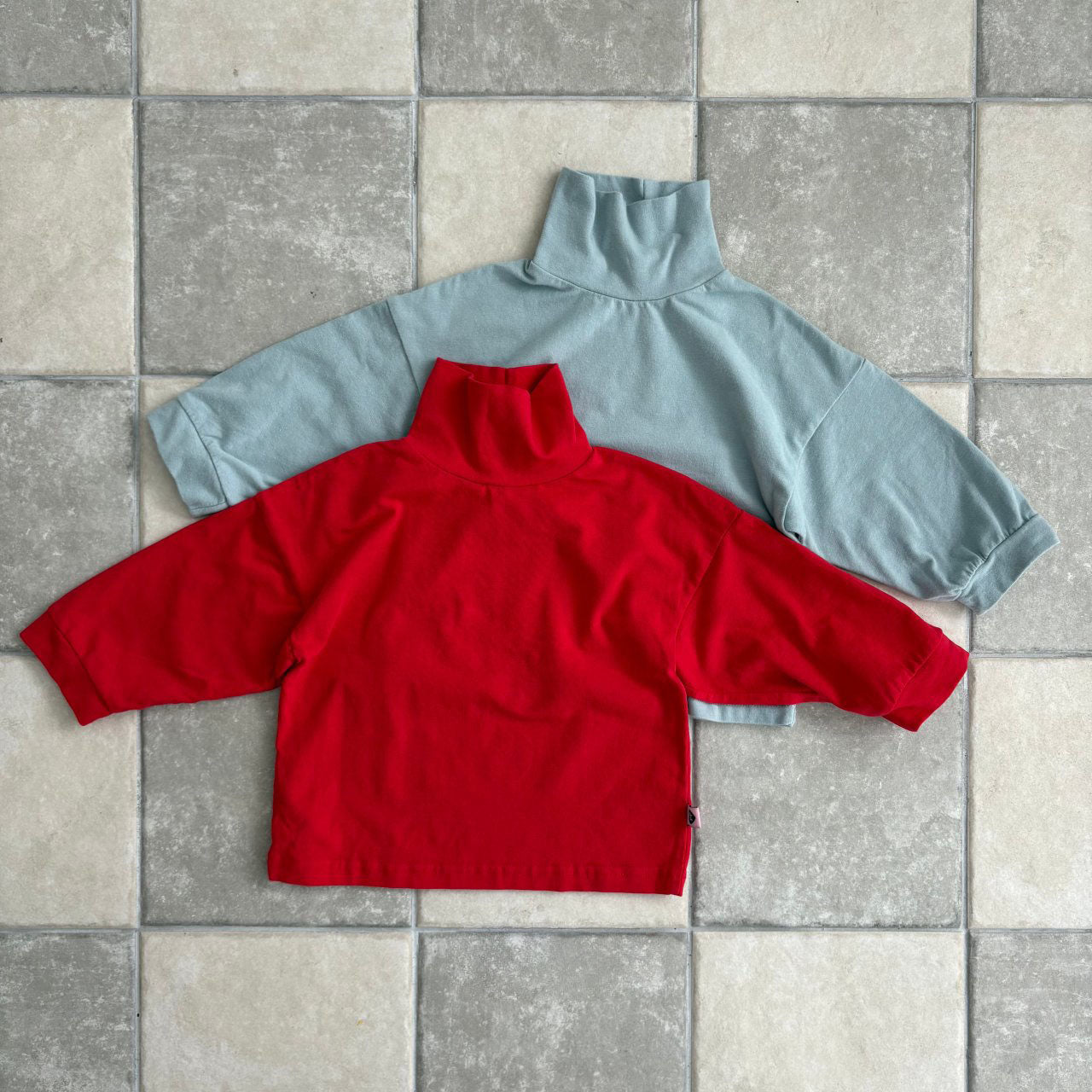 Toddler F25 High Neck Long Sleeve Top (1 - 7y) - 2 Colors kids outfit