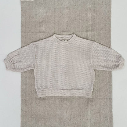 Toddler F25 Knit Long Sleeve Sweatshirt (1 - 7y) - Cream kids outfit