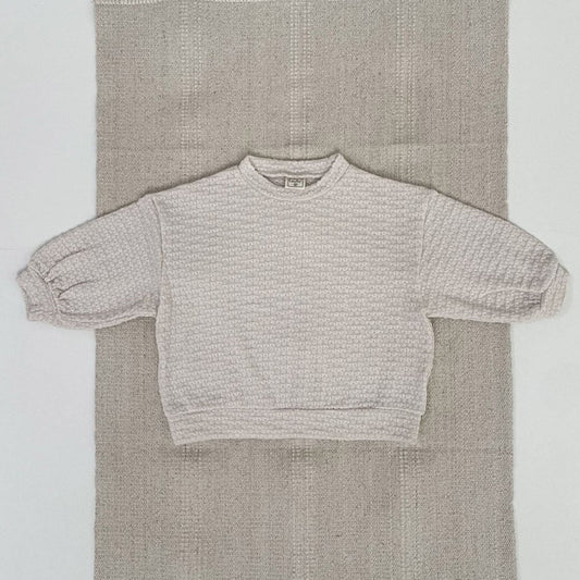 Toddler F25 Knit Long Sleeve Sweatshirt (1 - 7y) - Cream kids outfit