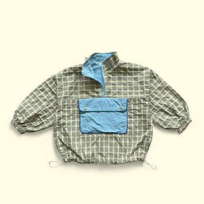 Toddler F25 Plaid Half Zip Anorak (3 - 7y) - 2 Colors kids outfit