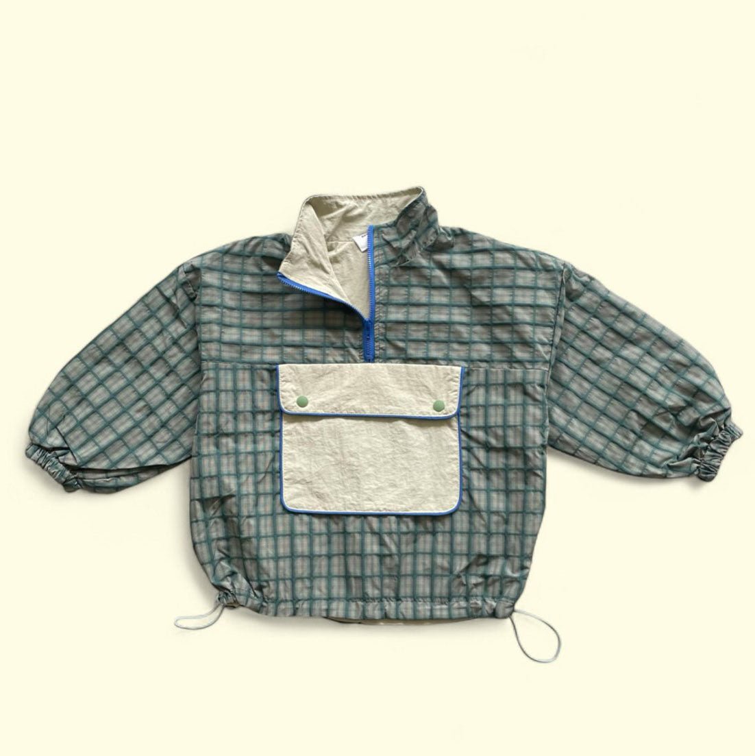 Toddler F25 Plaid Half Zip Anorak (3 - 7y) - 2 Colors kids outfit