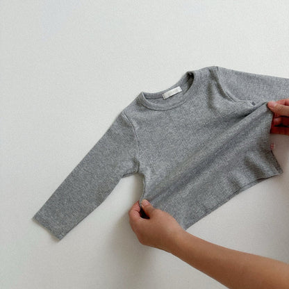Toddler F25 Pointelle Long Sleeve Top (10m - 4y) - 3 Colors kids outfit