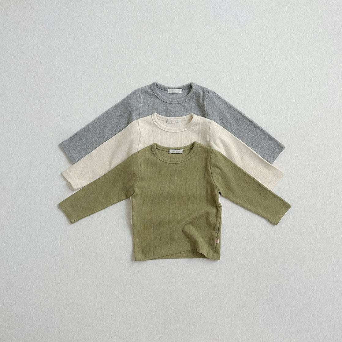 Toddler F25 Pointelle Long Sleeve Top (10m - 4y) - 3 Colors kids outfit