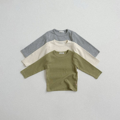 Toddler F25 Pointelle Long Sleeve Top (10m - 4y) - 3 Colors kids outfit