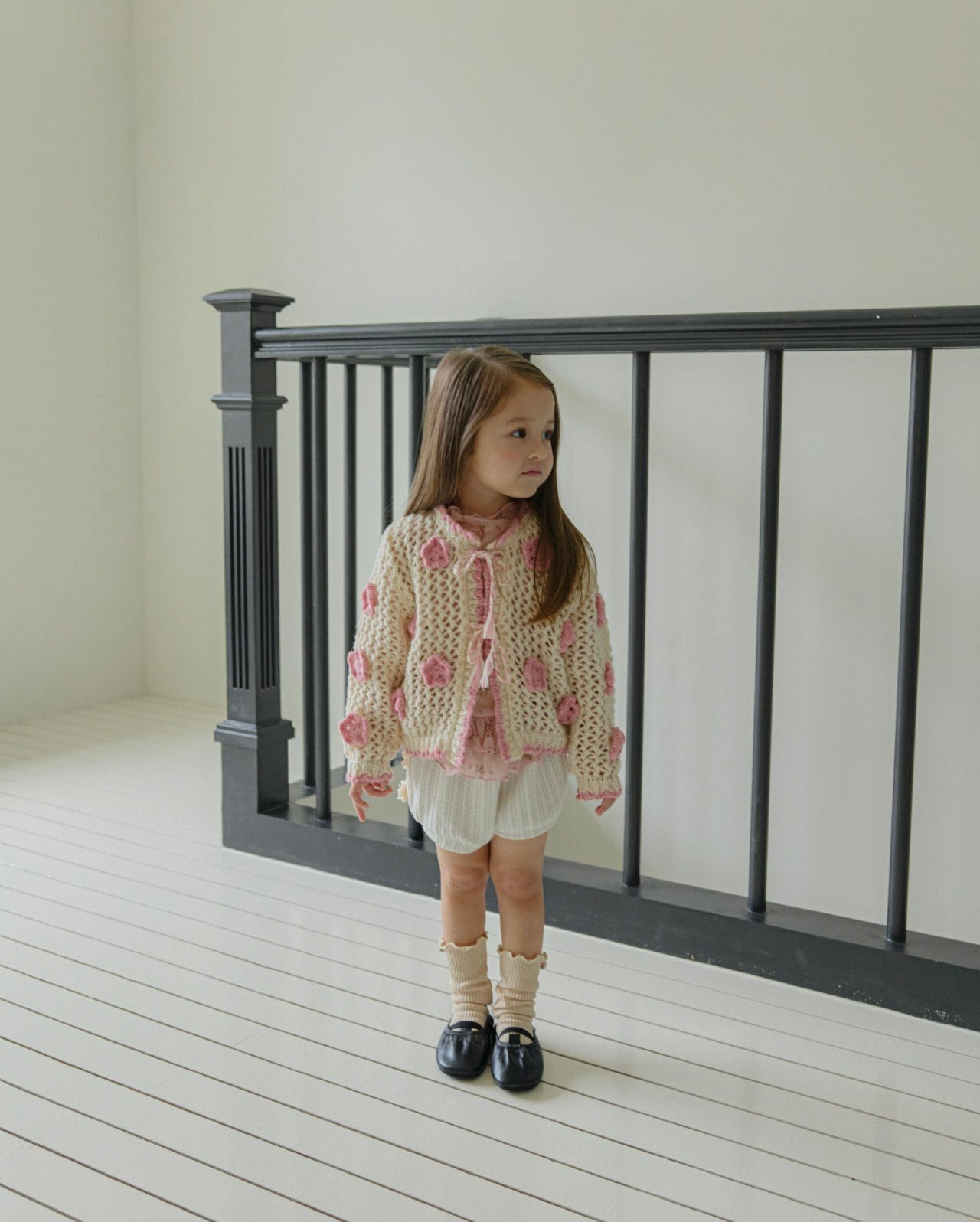 Toddler F25 Pompom Shorts (2 - 7y) - Ivory kids outfit