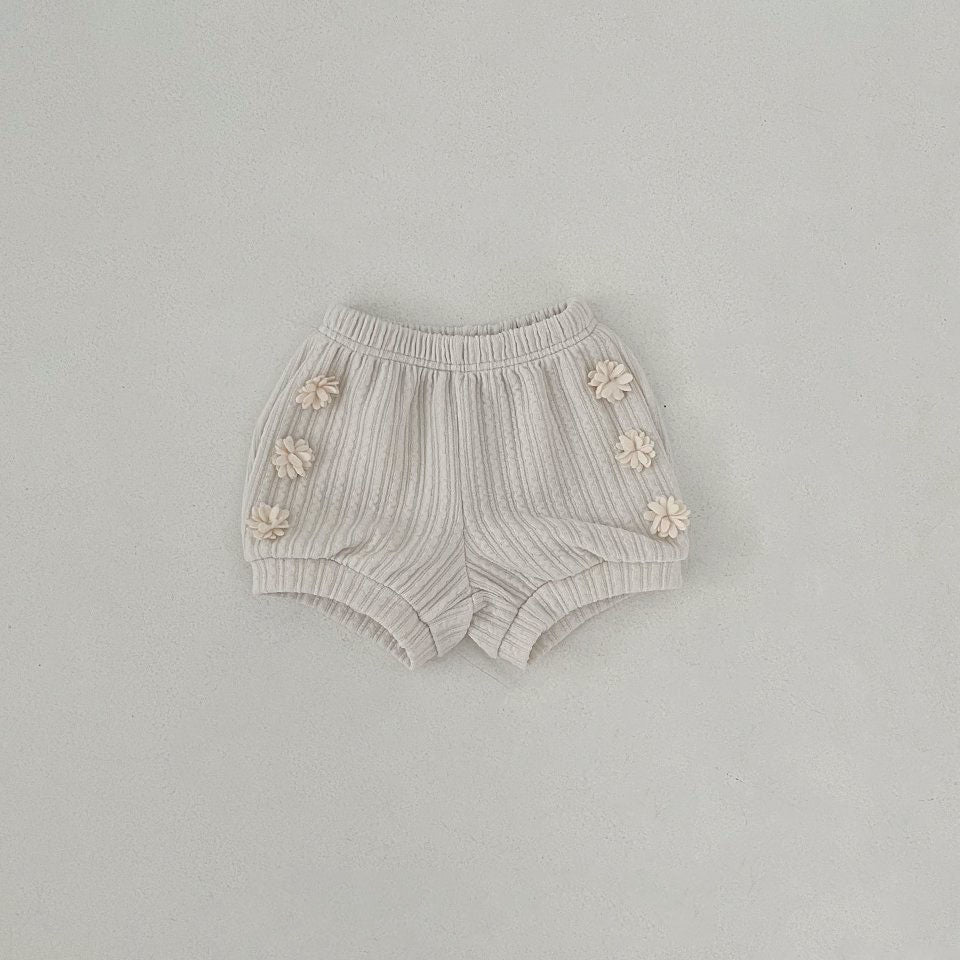 Toddler F25 Pompom Shorts (2 - 7y) - Ivory kids outfit