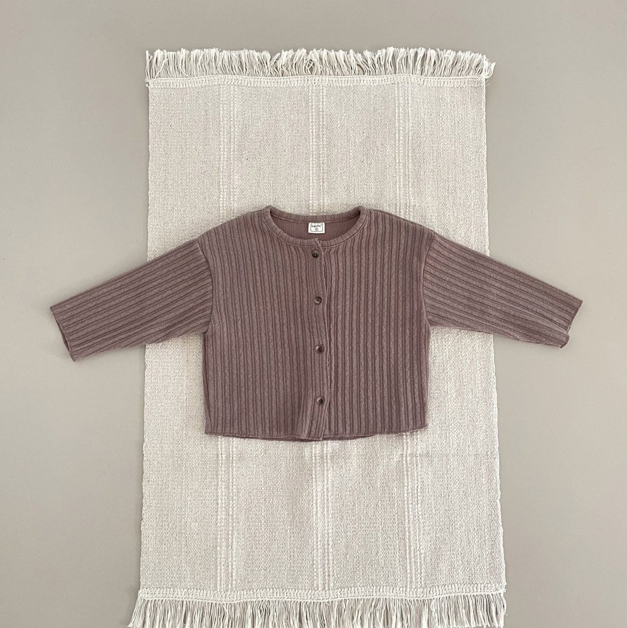Toddler F25 Ribbed Long Sleeve Cardigan (1 - 7y) - 2 Colors kids outfit
