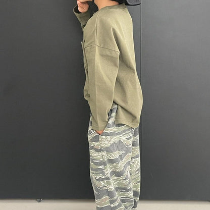 Toddler F25 Slit Hem Long Sleeve Top (3 - 7y) - 2 Colors kids outfit