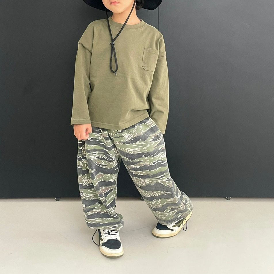 Toddler F25 Slit Hem Long Sleeve Top (3 - 7y) - 2 Colors kids outfit