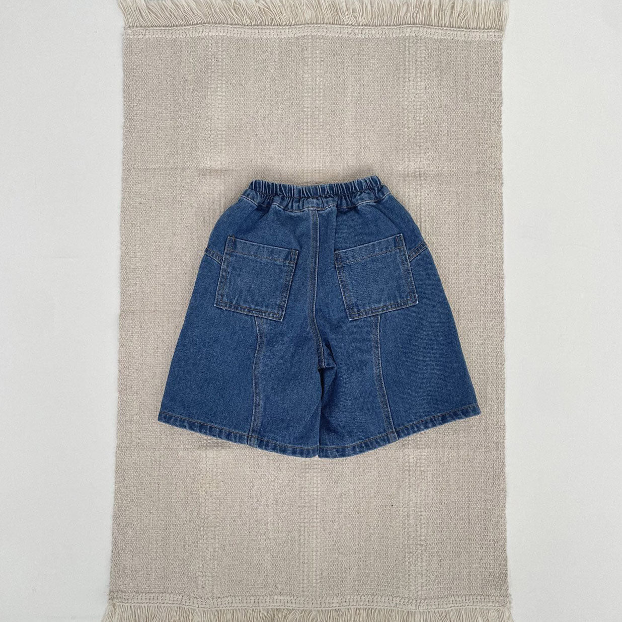 Toddler F25 Stitch Detail 7/8 Length Denim Pants (1 - 7y) - Denim kids outfit