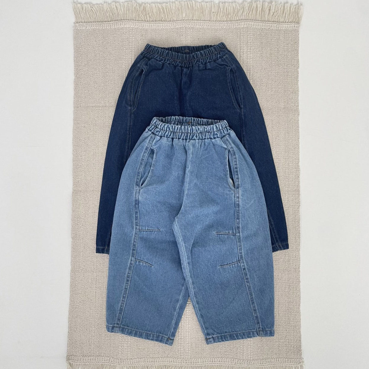 Toddler F25 Stitch Detail Denim Pull - on Pants (1 - 7y) - 2 Colors kids outfit