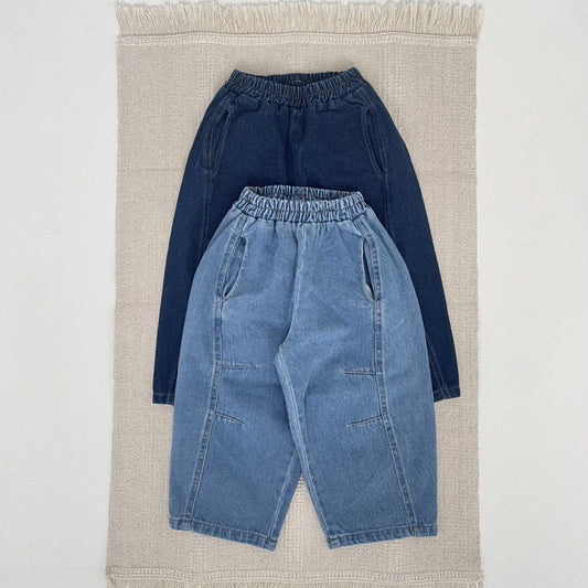 Toddler F25 Stitch Detail Denim Pull - on Pants (1 - 7y) - 2 Colors kids outfit