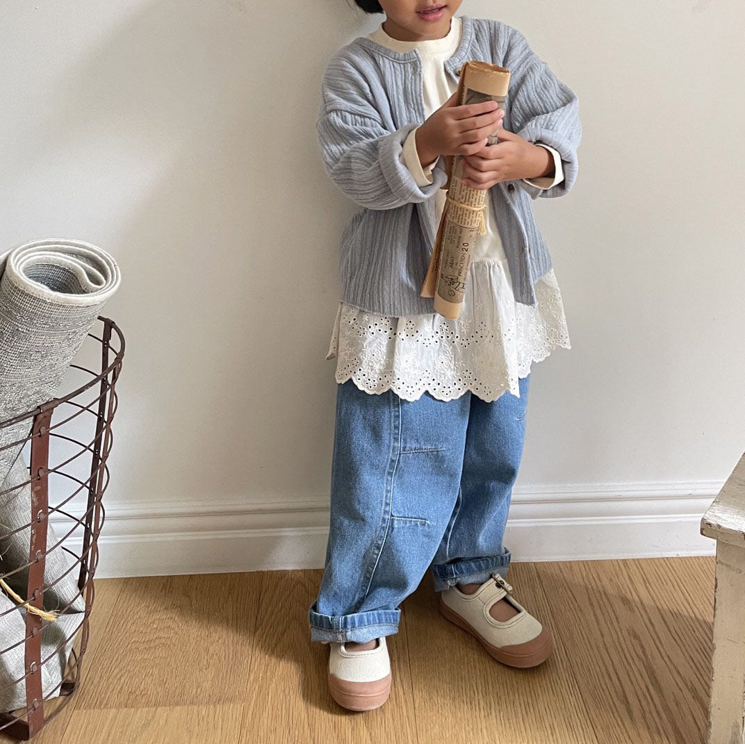 Toddler F25 Stitch Detail Denim Pull - on Pants (1 - 7y) - 2 Colors kids outfit
