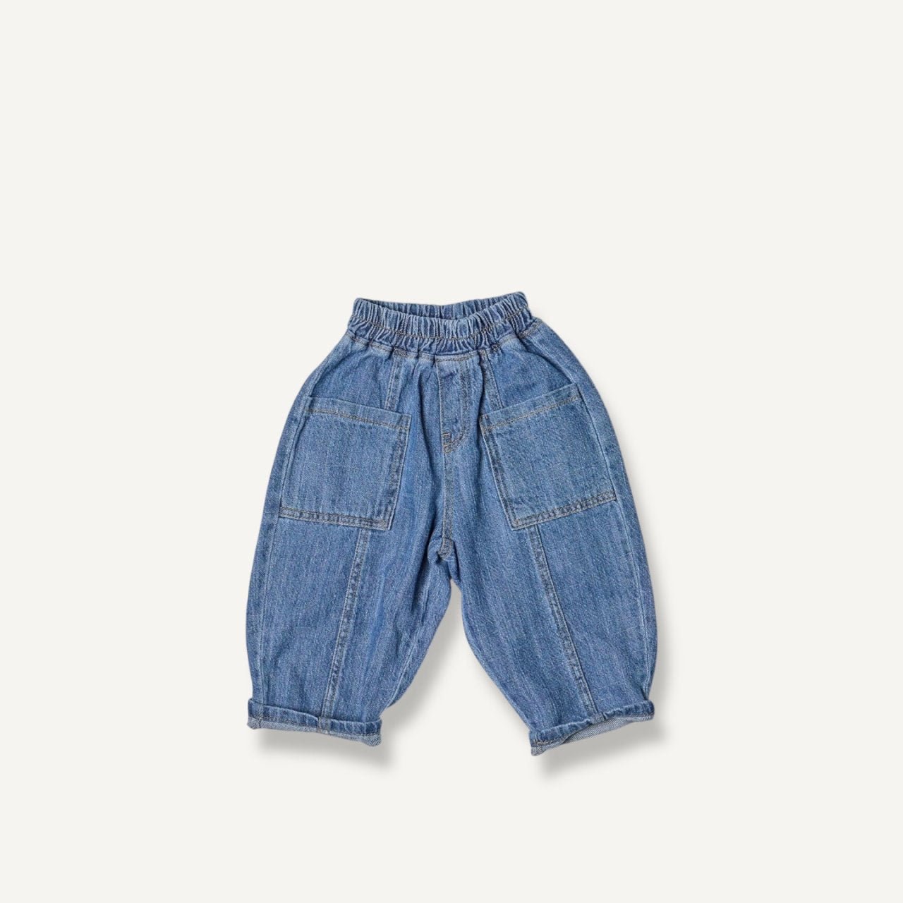 Toddler F25 Stitch Detail Pocket Denim Pants (2 - 8y) - Denim kids outfit