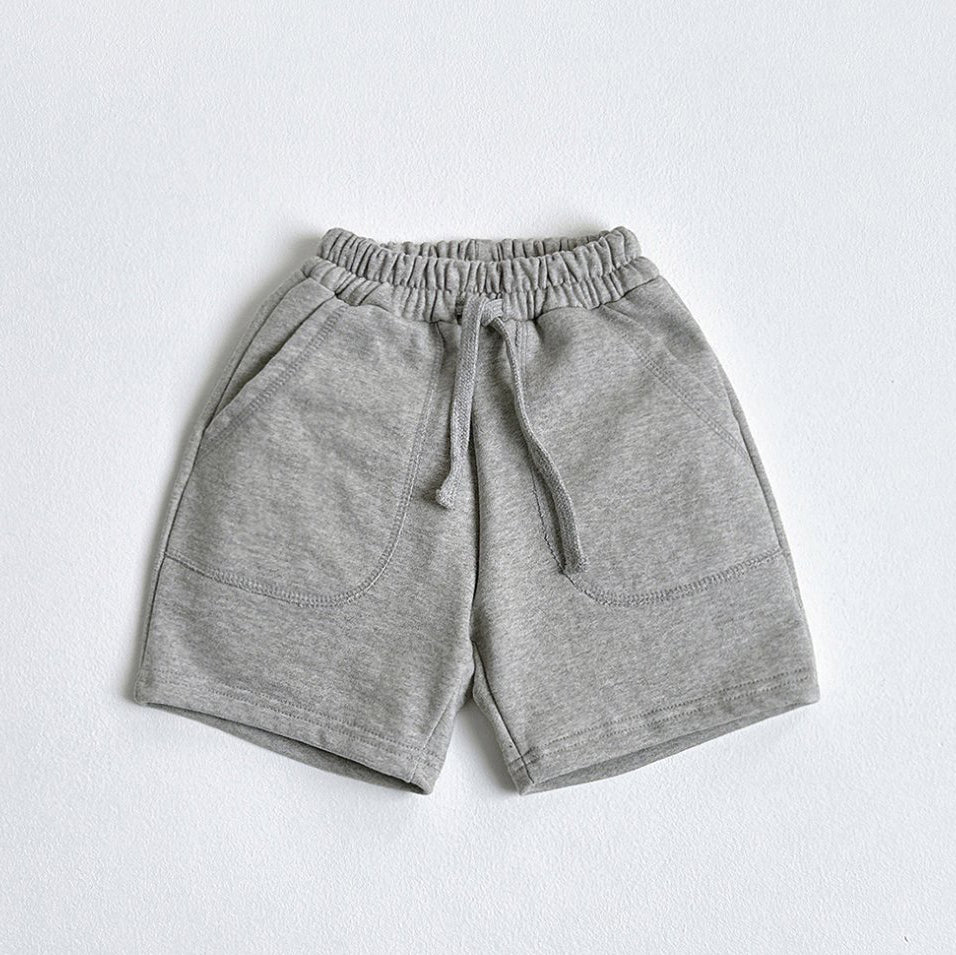 Toddler F25 Stitch Detail Shorts (1 - 6y) - Heather Gray kids outfit