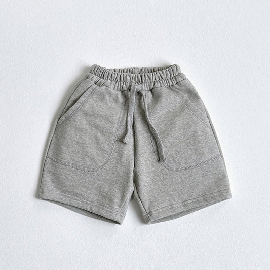Toddler F25 Stitch Detail Shorts (1 - 6y) - Heather Gray kids outfit