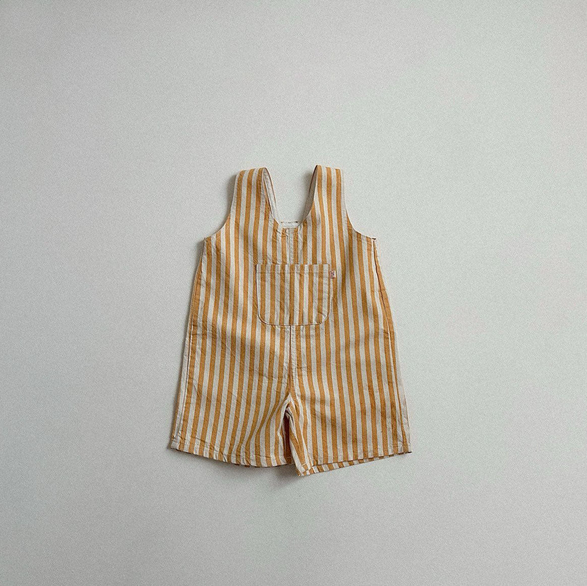 Toddler F25 Stripe Short Overall (10m - 4y) - Yellow kids outfit