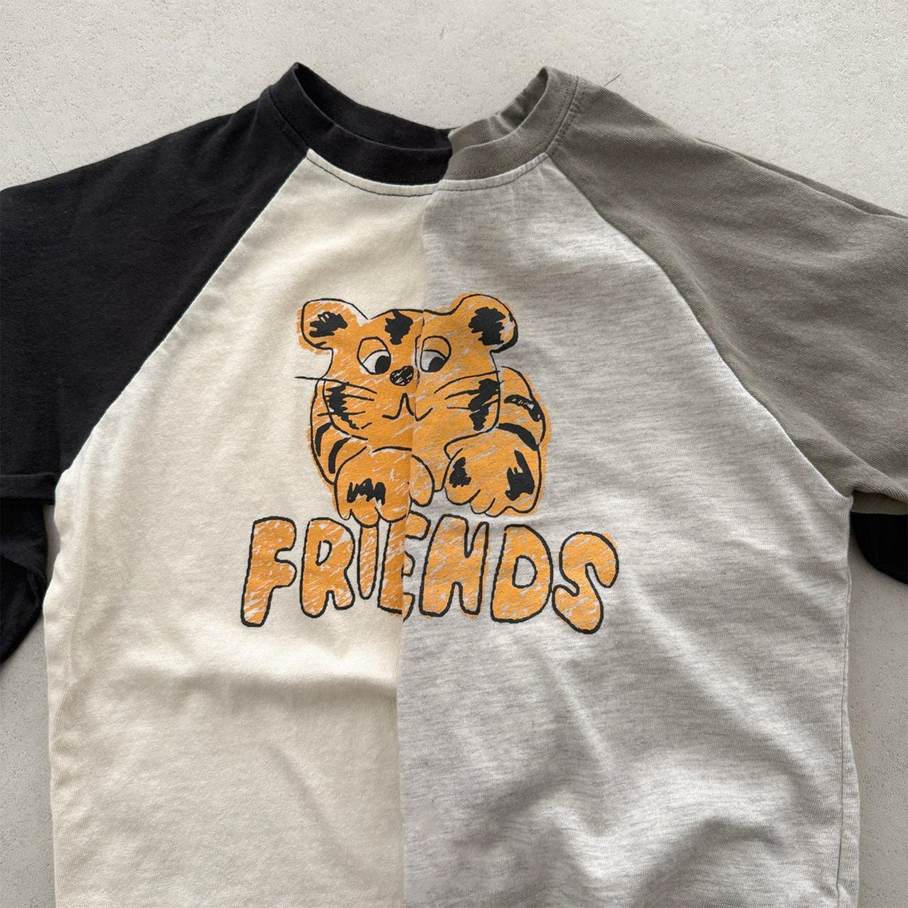 Toddler F25 Tiger Raglan Long Sleeve Top (2 - 8y) - 2 Colors kids outfit