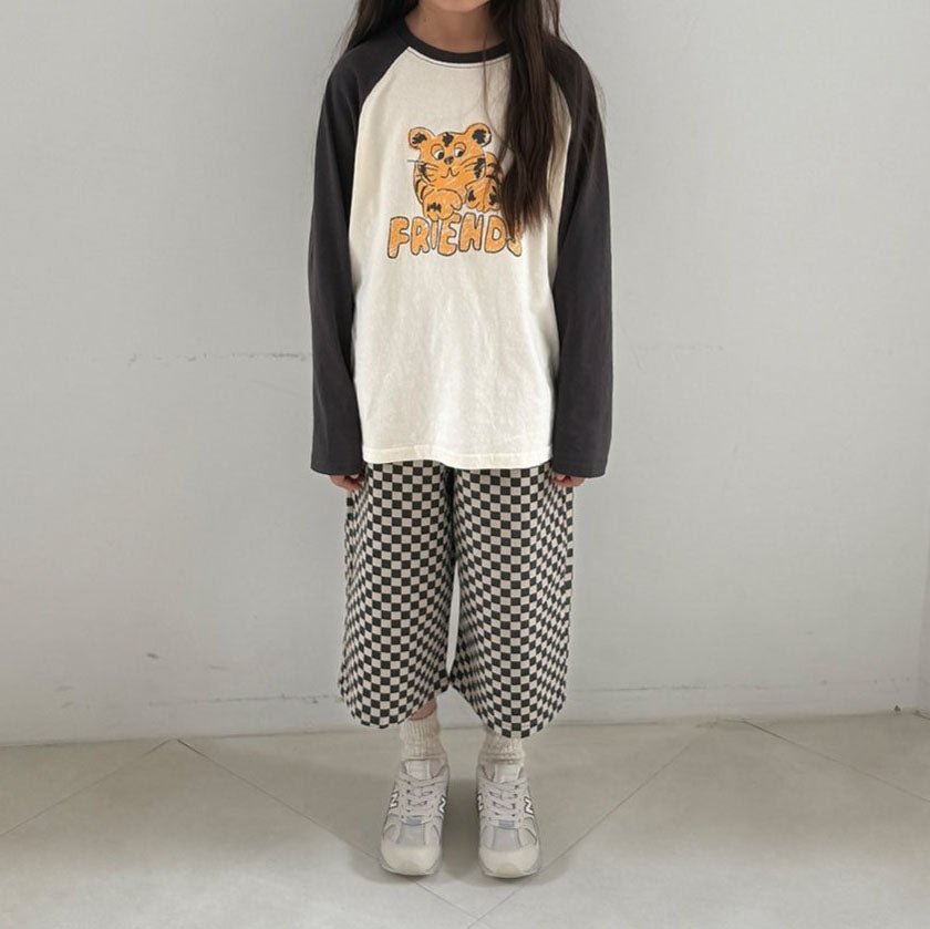 Toddler F25 Tiger Raglan Long Sleeve Top (2 - 8y) - 2 Colors kids outfit