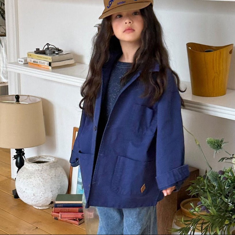 Toddler F26 3 Pocket Work Jacket (3-10y) - Blue kids outfit