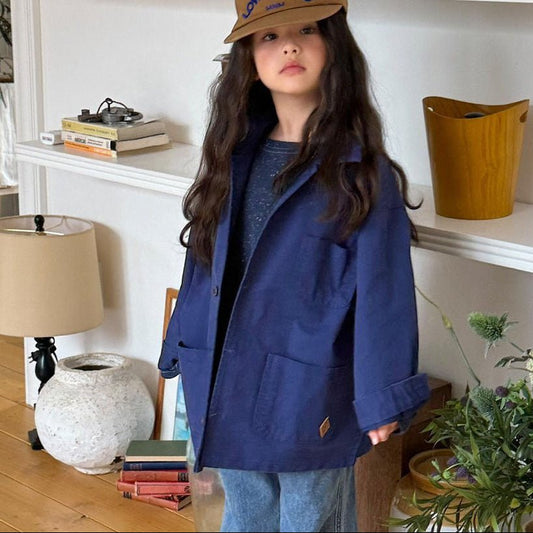Toddler F26 3 Pocket Work Jacket (3-10y) - Blue kids outfit