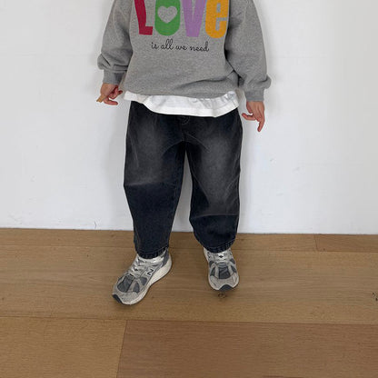 Toddler F26 Basic Denim Pull-On Pants (12m-9y) - 3 Colors kids outfit