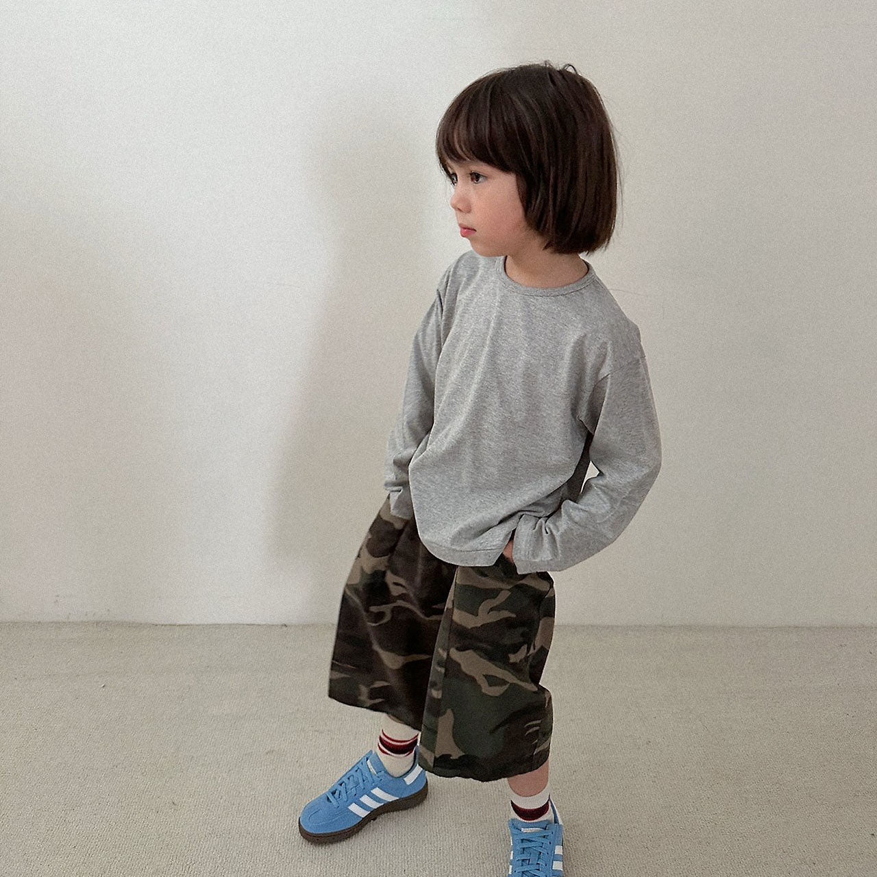 Toddler F26 Basic Single Stitch Long Sleeve Top (2-9y) - 2 Colors kids outfit