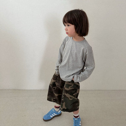 Toddler F26 Basic Single Stitch Long Sleeve Top (2-9y) - 2 Colors kids outfit