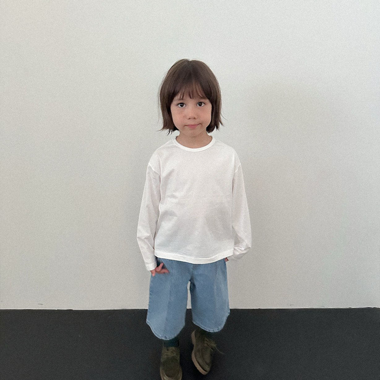Toddler F26 Basic Single Stitch Long Sleeve Top (2-9y) - 2 Colors kids outfit