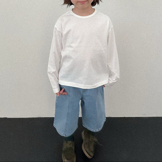 Toddler F26 Basic Single Stitch Long Sleeve Top (2-9y) - 2 Colors kids outfit