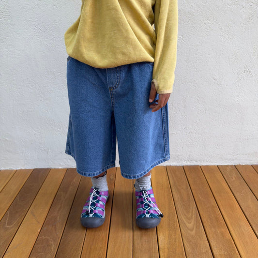 Toddler F26 Bermuda Denim Shorts (3-10y) - Blue kids outfit