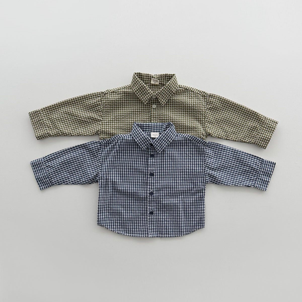 Toddler F26 Bonito Plaid Long Sleeve Shirt (6m-9y) - 2 Colors kids outfit