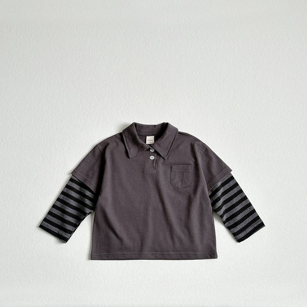 Toddler F26 Collared Layered Long Sleeve Top (2-8y) - 2 Colors kids outfit