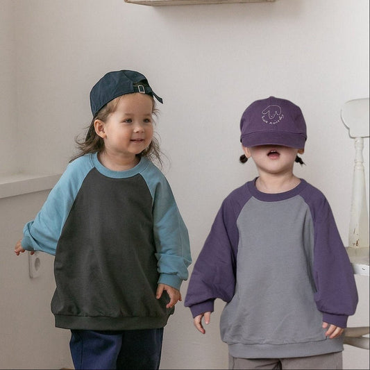 Toddler F26 Colorblock Raglan Long Sleeve Top (2-8y) - 2 Colors kids outfit
