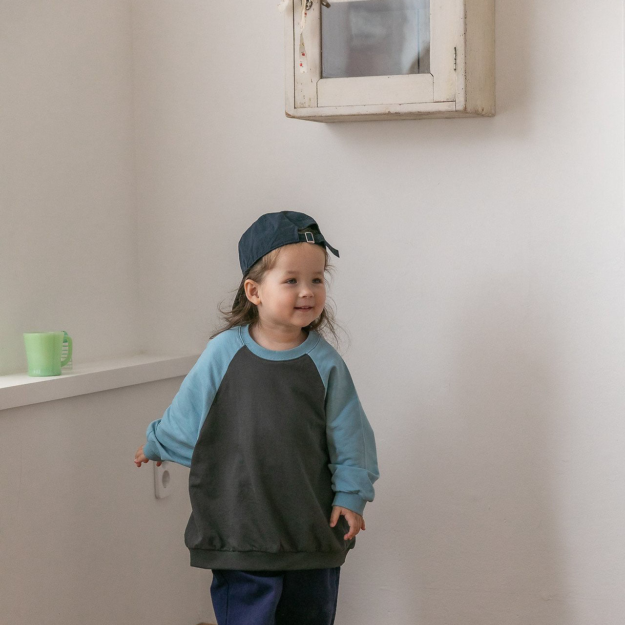Toddler F26 Colorblock Raglan Long Sleeve Top (2-8y) - 2 Colors kids outfit