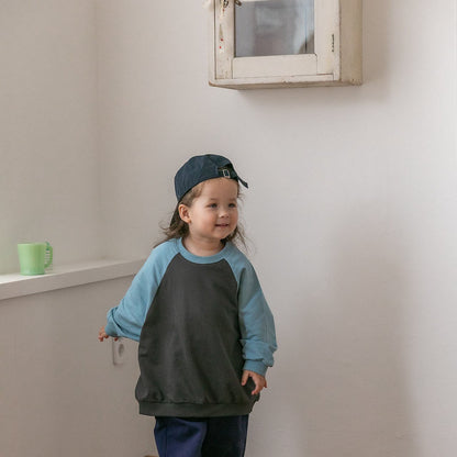 Toddler F26 Colorblock Raglan Long Sleeve Top (2-8y) - 2 Colors kids outfit