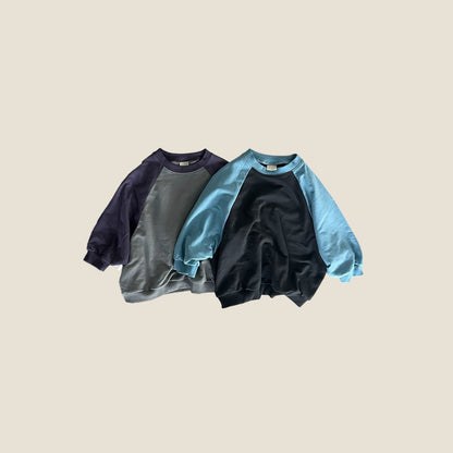 Toddler F26 Colorblock Raglan Long Sleeve Top (2-8y) - 2 Colors kids outfit