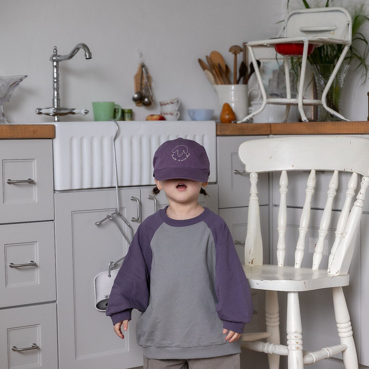 Toddler F26 Colorblock Raglan Long Sleeve Top (2-8y) - 2 Colors kids outfit