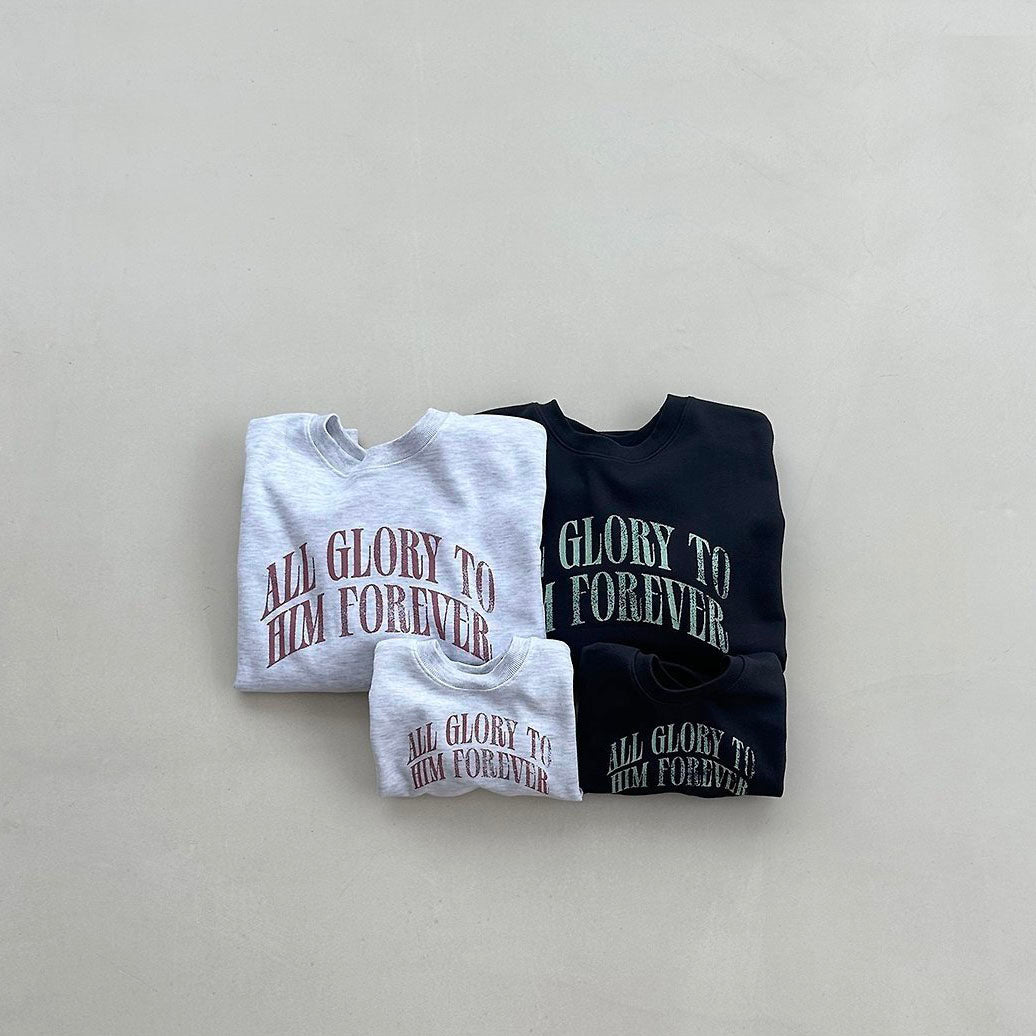 Toddler F26 Glory Long Sleeve Sweatshirt (4m-6y, mom) - 2 Colors kids outfit