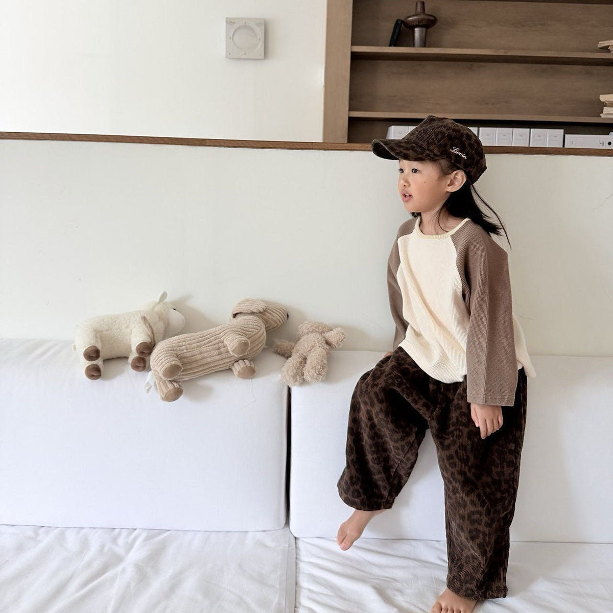 Toddler F26 Leopard Corduroy Pull-On Pants (1-7y) - 2 Colors kids outfit